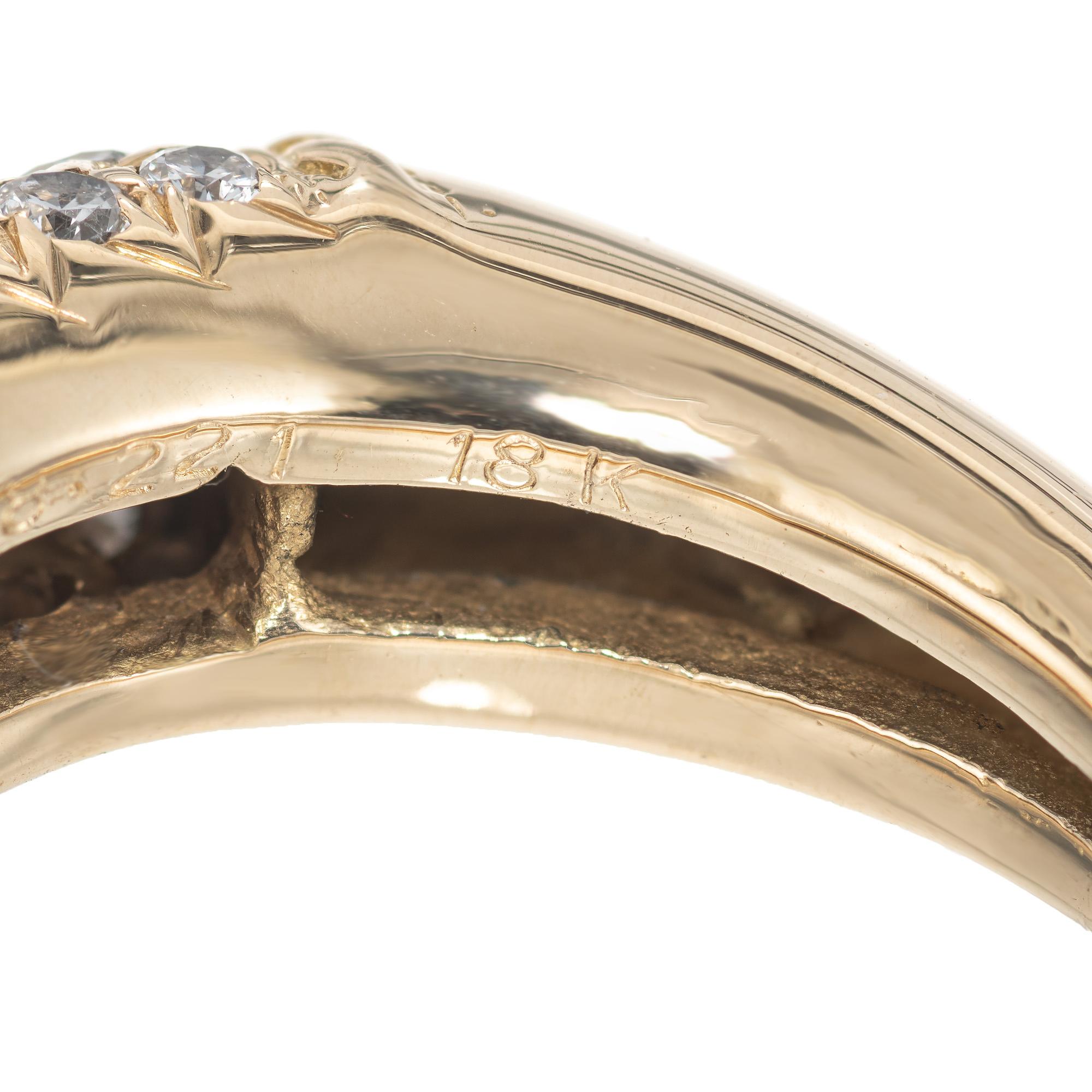 Women's Van Cleef & Arpels Philippine Diamond Dome Yellow Gold Ring For Sale