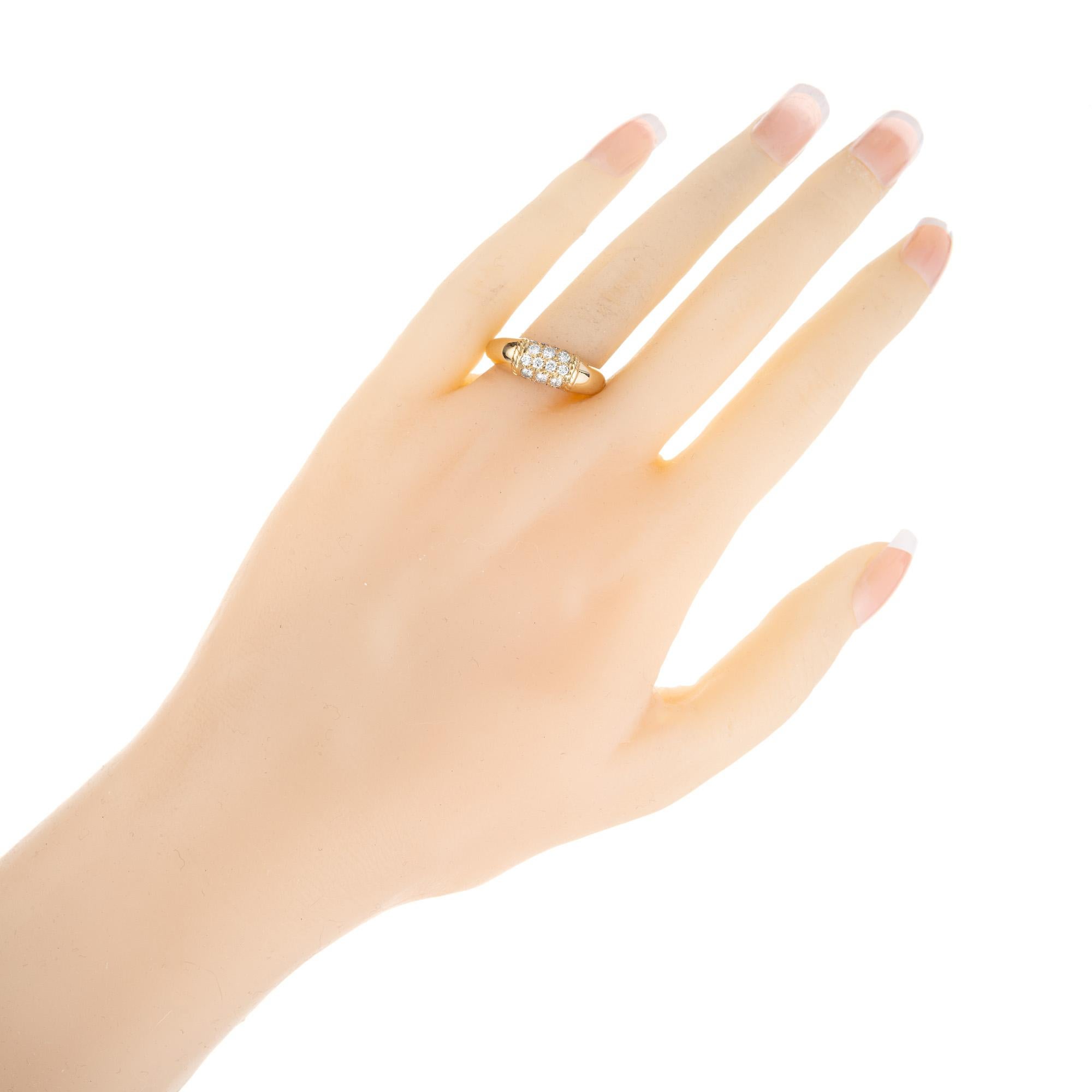 Van Cleef & Arpels Philippine Diamond Dome Yellow Gold Ring 1