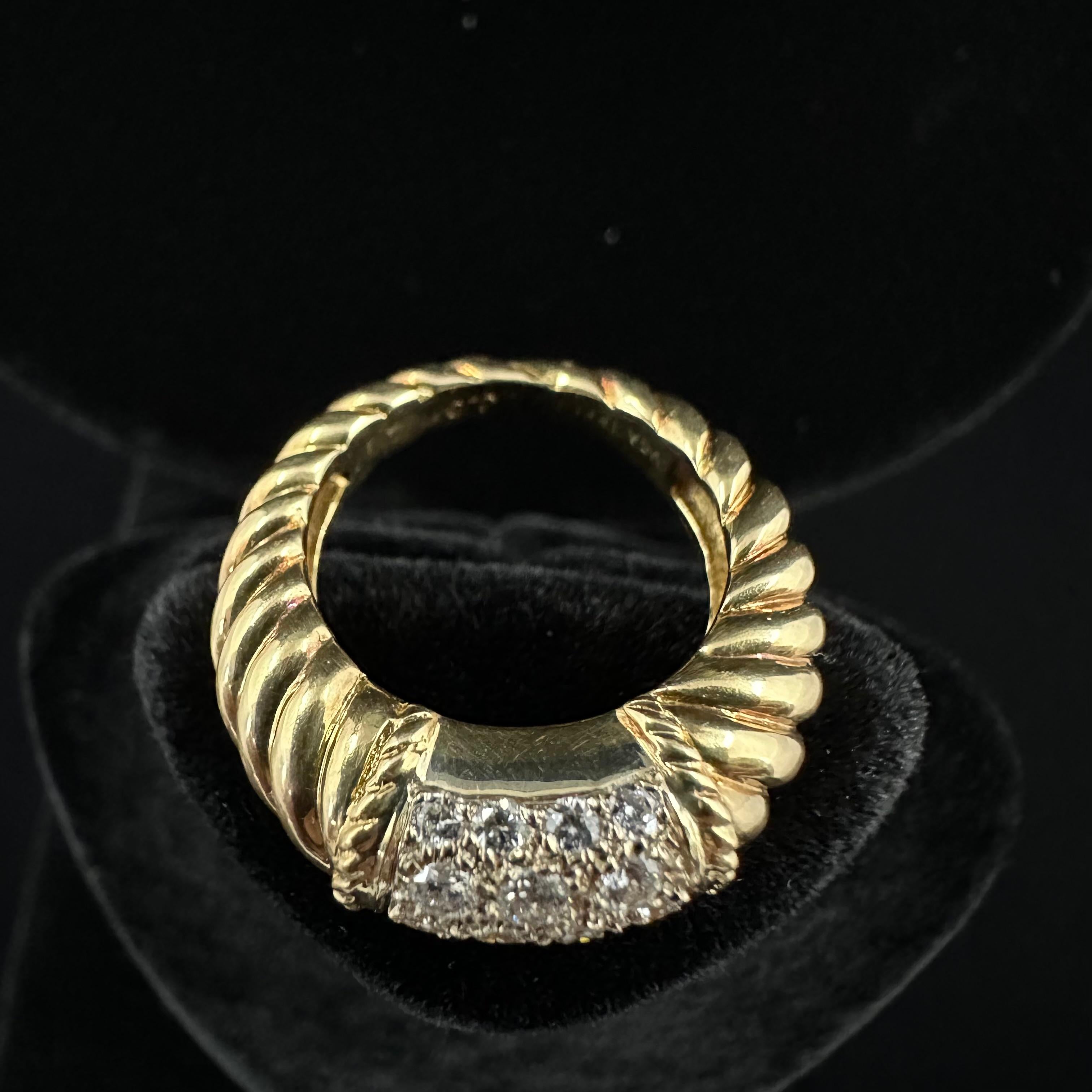Rough Cut Van Cleef & Arpels Philippine Diamond ring  For Sale