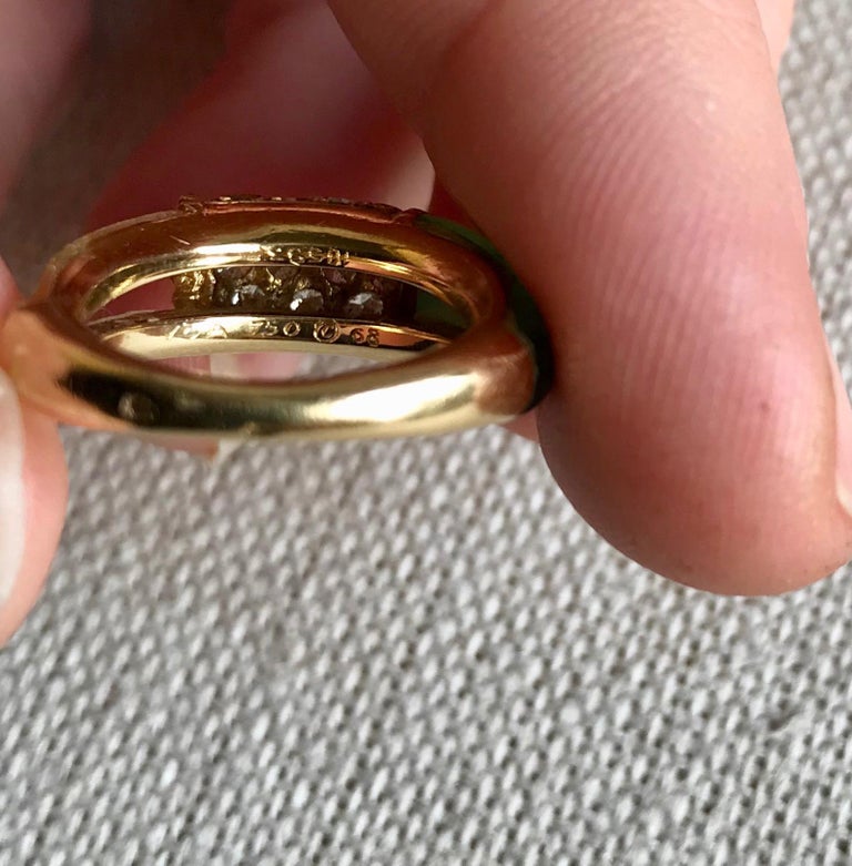 Van Cleef and Arpels Philippine Ring, 18 Carat Gold Diamonds and