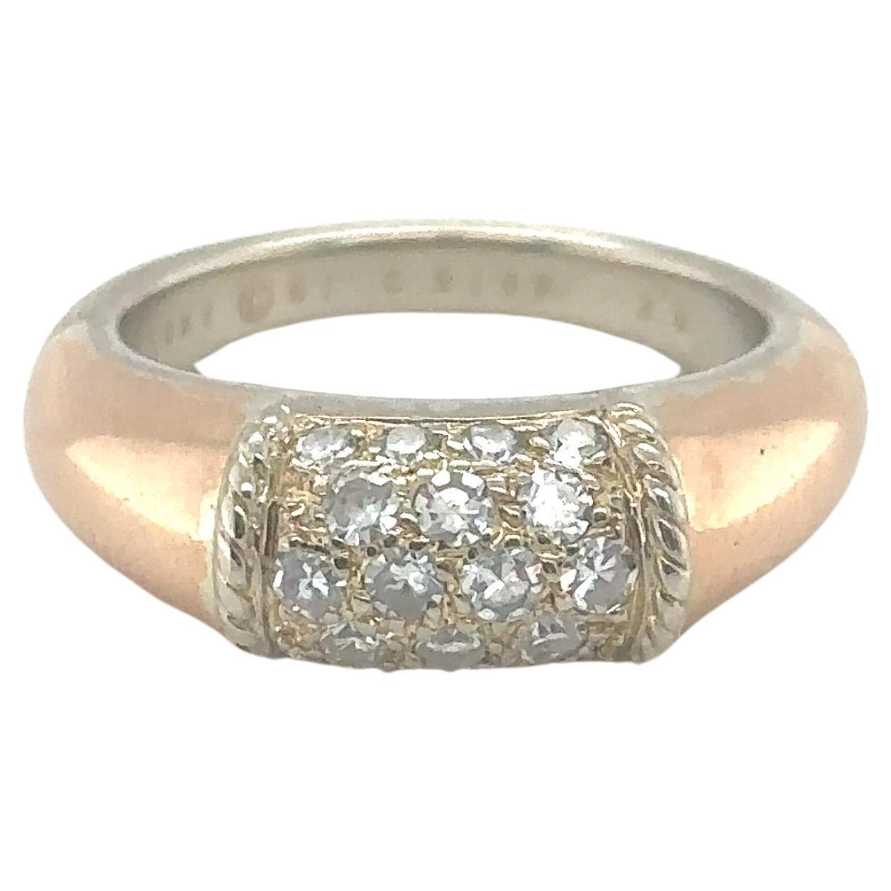 Van Cleef & Arpels - 'PHILIPPINE' Rose and White Gold Ring with Diamonds