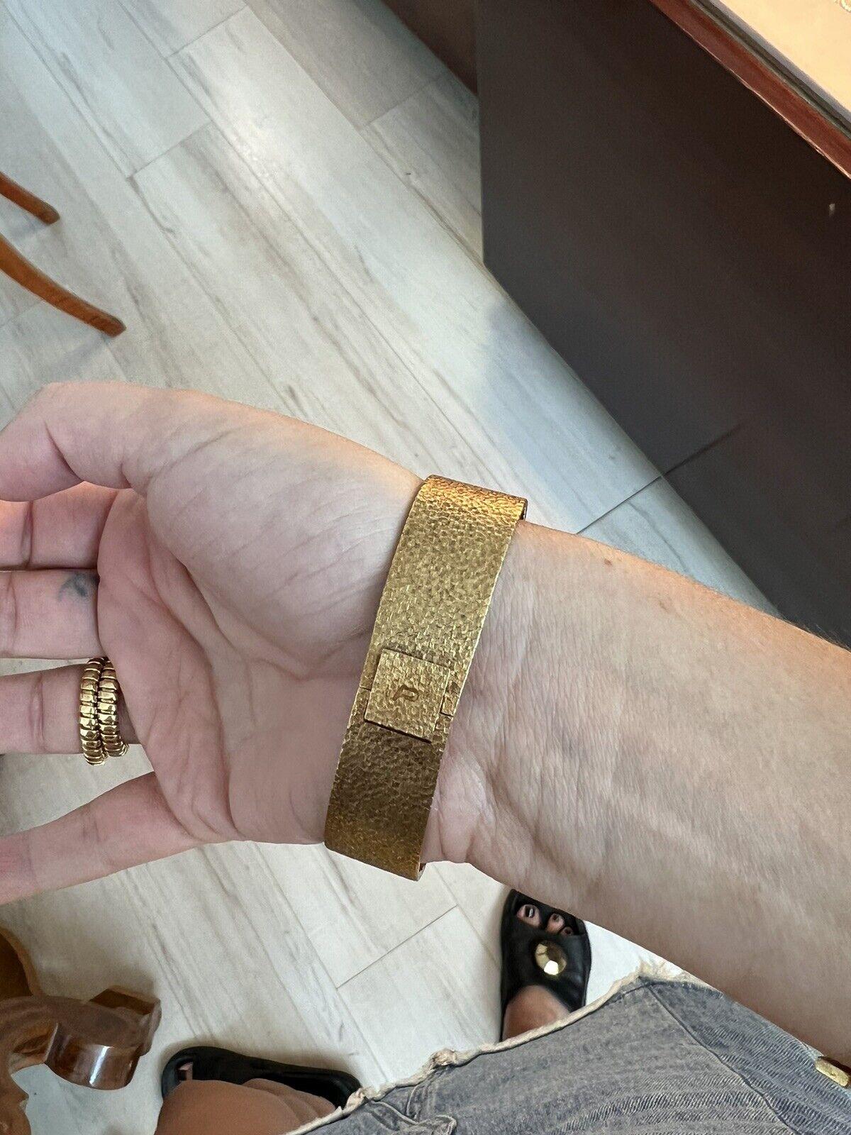 VAN CLEEF & ARPELS PIAGET 18k Yellow Gold Watch Circa 1970s Men's Size 5
