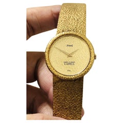 Retro VAN CLEEF & ARPELS PIAGET 18k Yellow Gold Watch Circa 1970s Men's Size