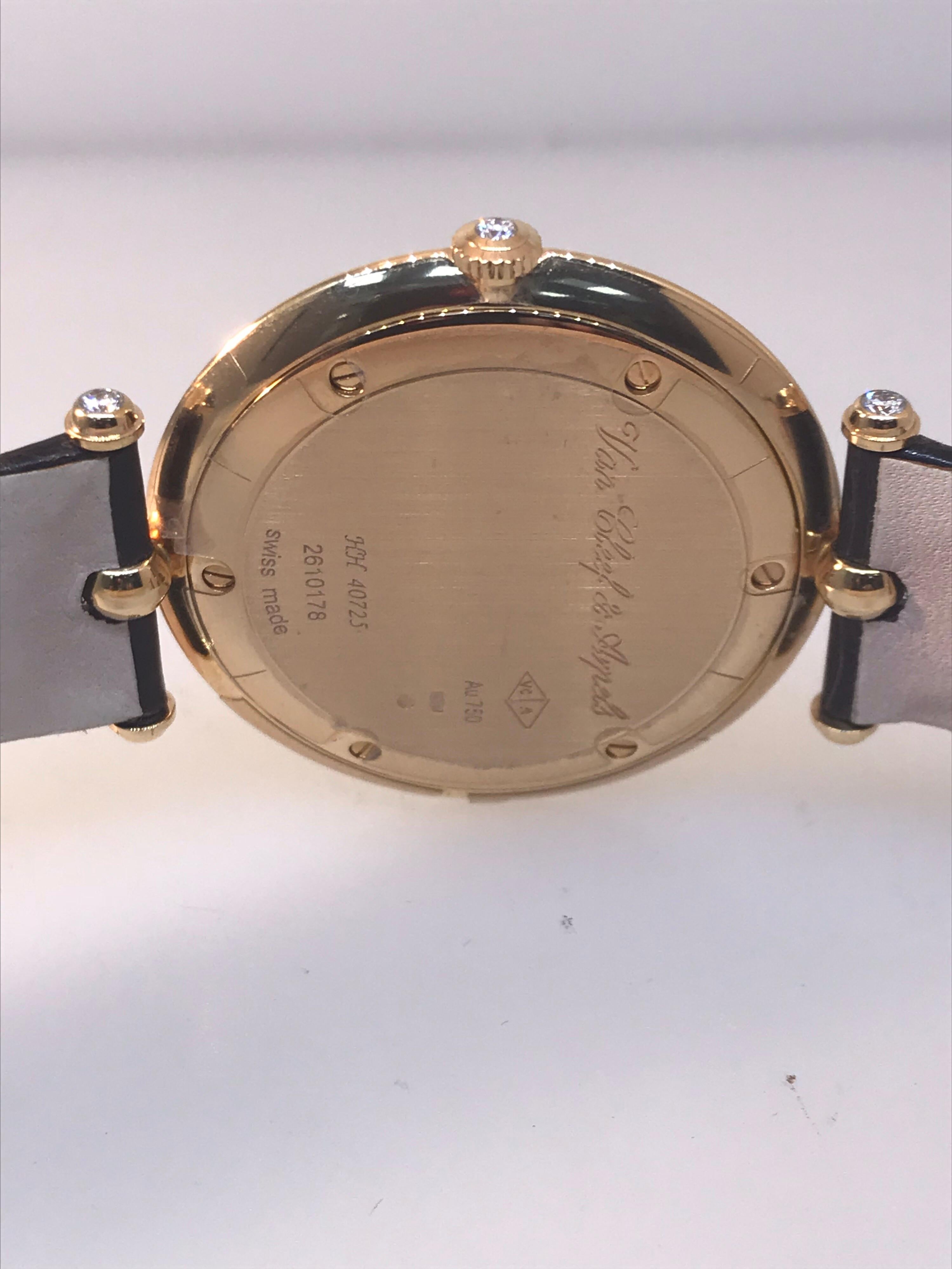 Van Cleef & Arpels Pierre Arpels Rose Gold Diamond Bezel Watch VCARO3GL00 For Sale 6