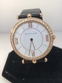Van Cleef & Arpels Pierre Arpels Rose Gold Diamond Bezel Watch VCARO3GL00
