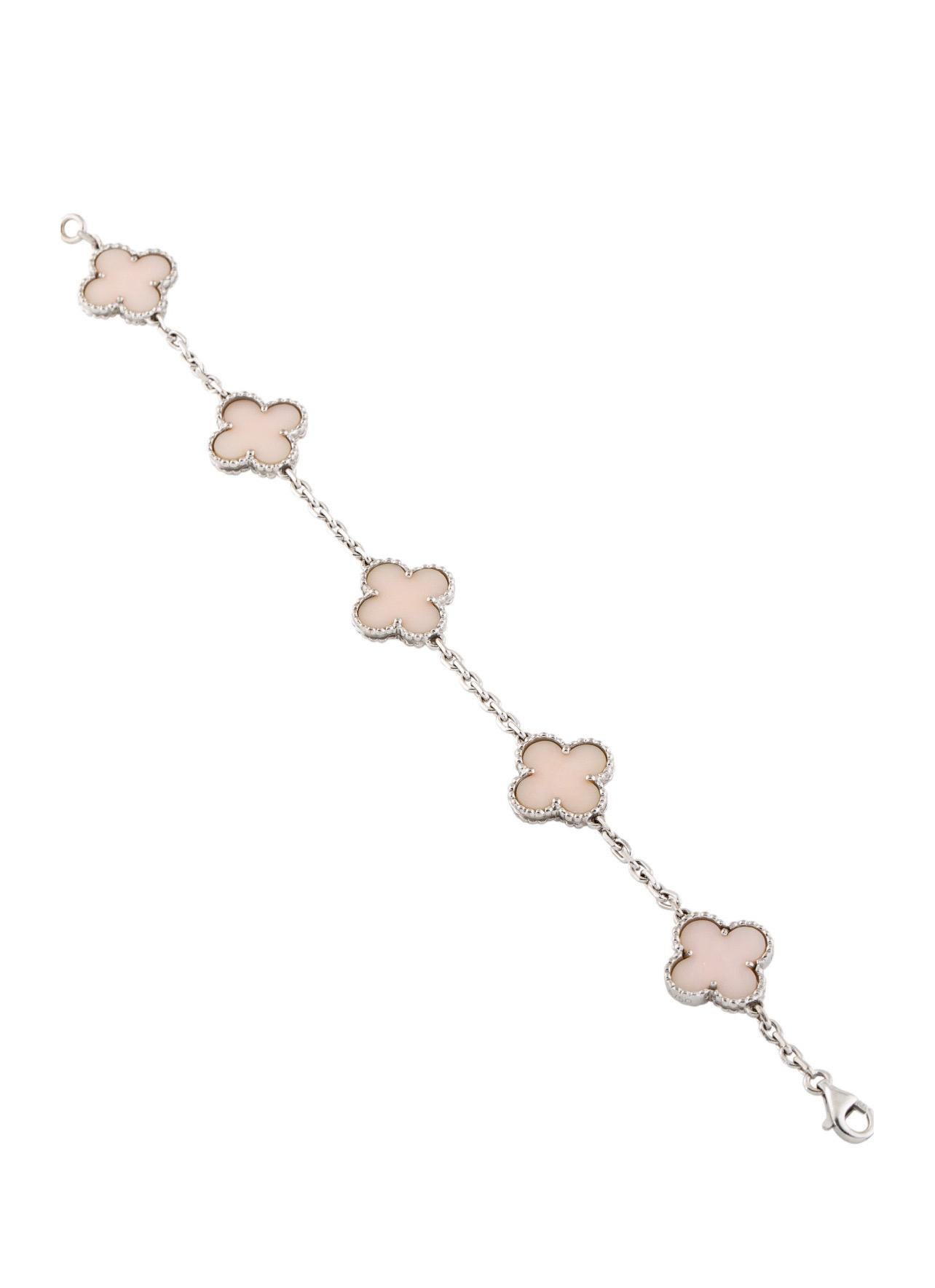 pink and silver van cleef bracelet