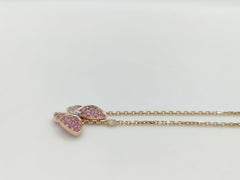 Van Cleef & Arpels Pink Sapphire Diamond De Papillon Two Butterfly Gold Necklace