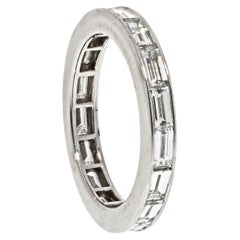 Van Cleef & Arpels Platinum 2.50cttw Baguette Diamond Eternity Band