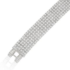 VAN CLEEF & ARPELS Platinum 6-Row Diamond Bracelet