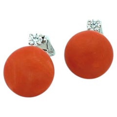 Van Cleef & Arpels Platinum Clip-On Earrings with 0.5 Carat Round F VS Diamonds