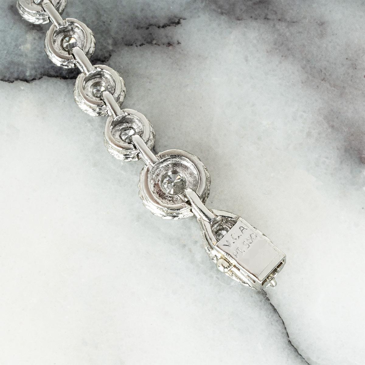 Van Cleef & Arpels Platinum Diamond Choker Necklace 10.00ct TDW For Sale 1