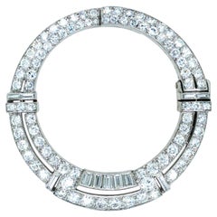 Van Cleef & Arpels, Platinum Diamond Circle Brooch