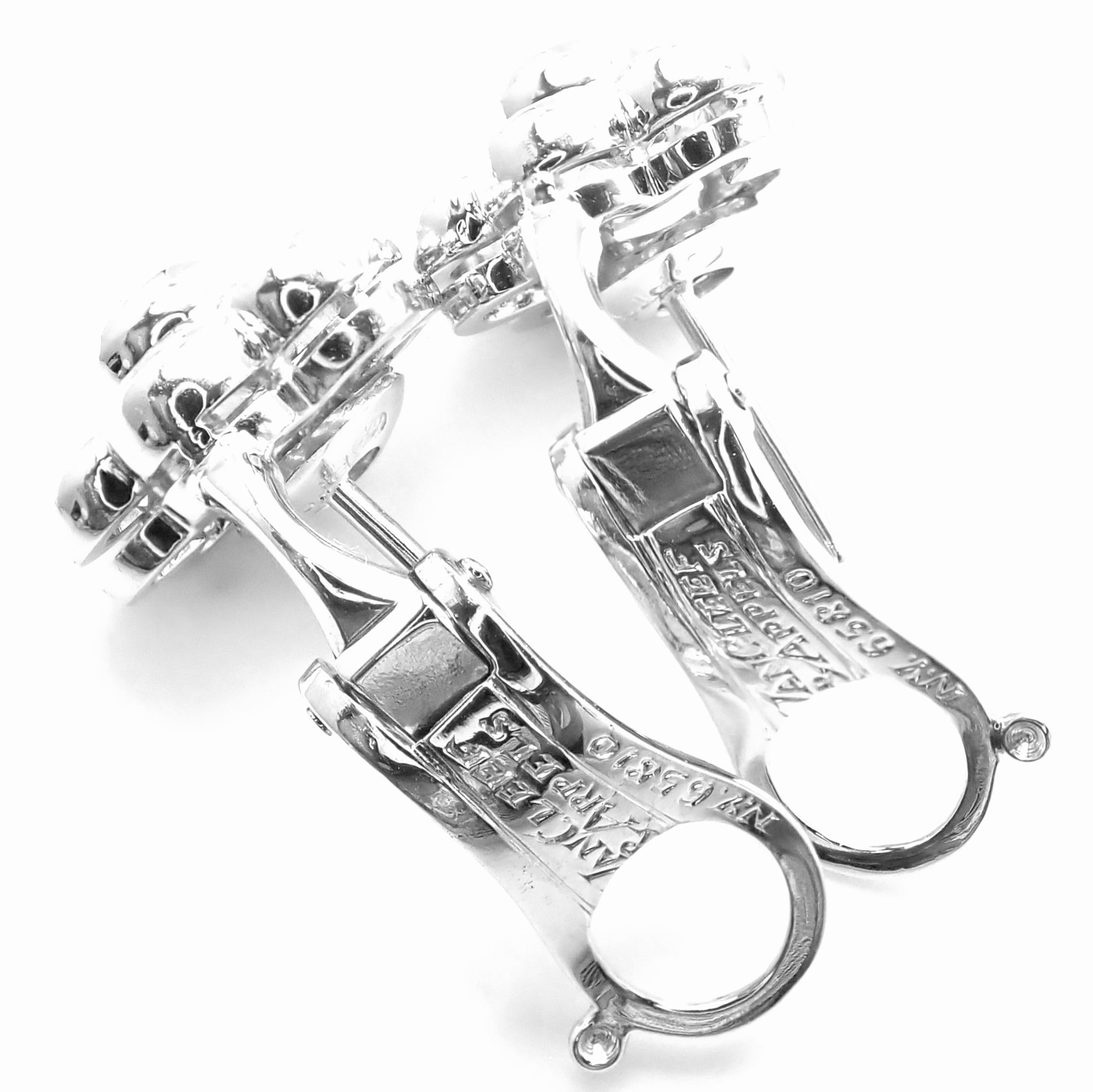 Van Cleef & Arpels Platinum Diamond Flower Earrings 3