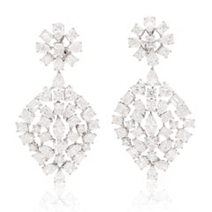 VAN CLEEF & ARPELS Platinum Diamond “Majestueux” Ear Clips