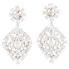 VAN CLEEF & ARPELS Platinum Diamond “Majestueux” Ear Clips
