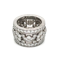 Van Cleef & Arpels Platinum Diamond "Snowflake" Ring 5.50 Carat