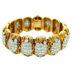 Van Cleef & Arpels Platinum Gold Diamond Bracelet 