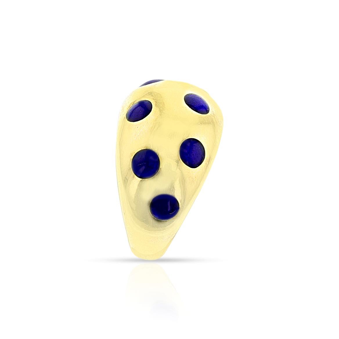 Anello con smalto Van Cleef & Arpels Plique a Jour, 18 ct. In condizioni ottime in vendita a New York, NY