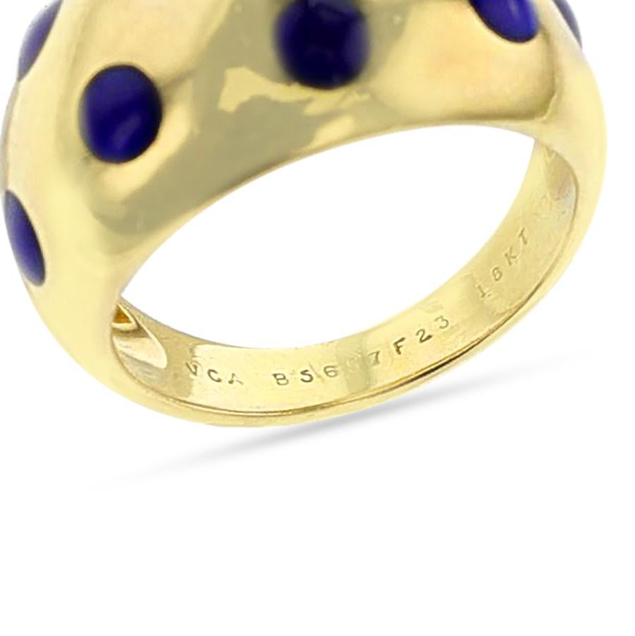 Women's or Men's Van Cleef & Arpels Plique a Jour Enamel Ring, 18k For Sale