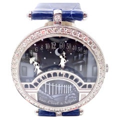 Van Cleef & Arpels Pont des Amoureux Diamant-Armbanduhr aus Weißgold