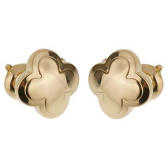 Van Cleef & Arpels Pure Alhambra, boucles d'oreilles vintage en or jaune 18 carats