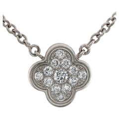 Used VAN CLEEF & ARPELS Pure Alhambra Diamond White Gold Pendant 