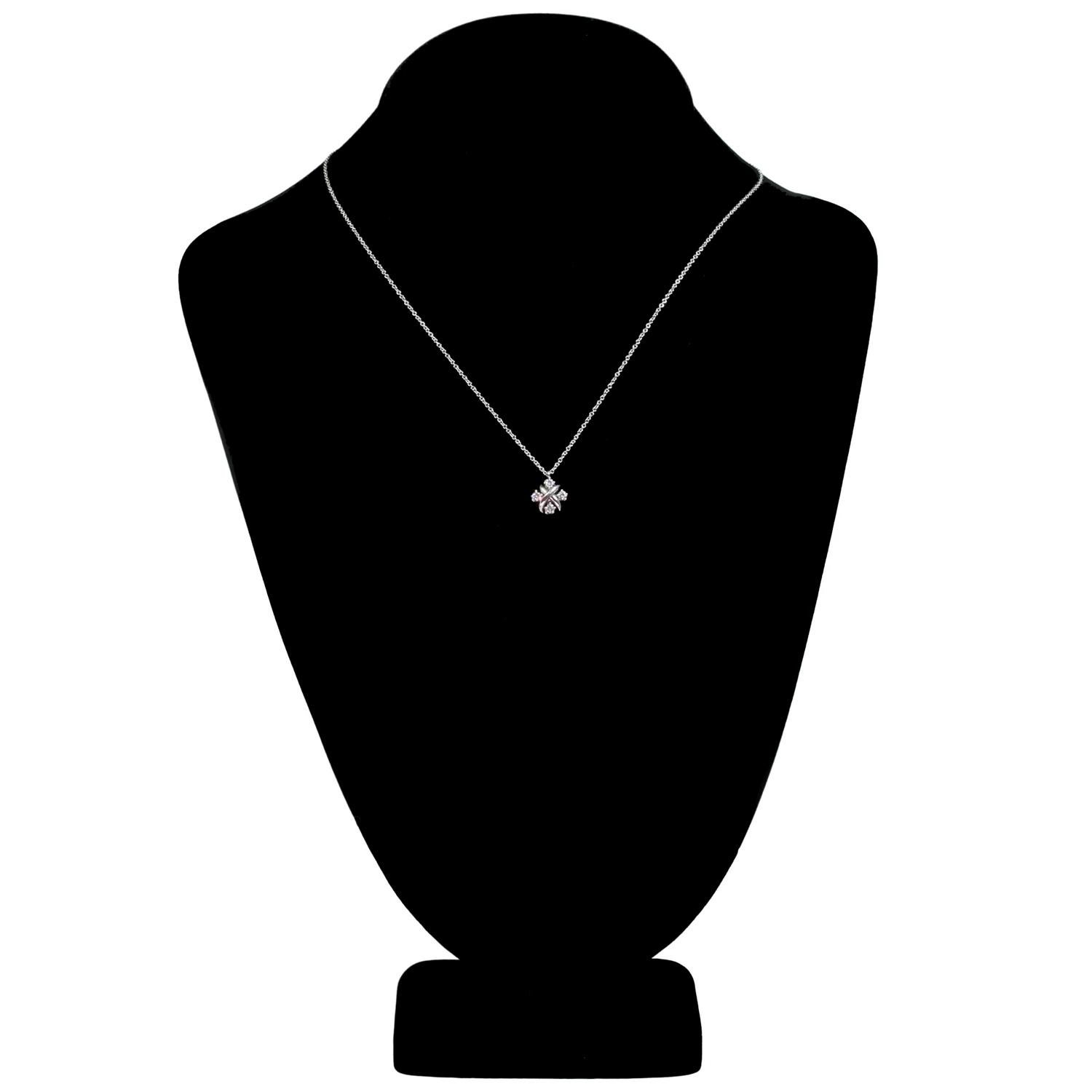 Van Cleef & Arpels Pure Alhambra Diamond White Gold Pendant Necklace In Excellent Condition In New York, NY