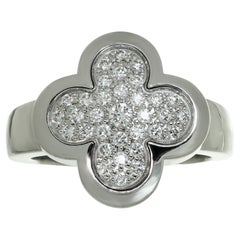 Van Cleef & Arpels Pure Alhambra Diamond White Gold Ring