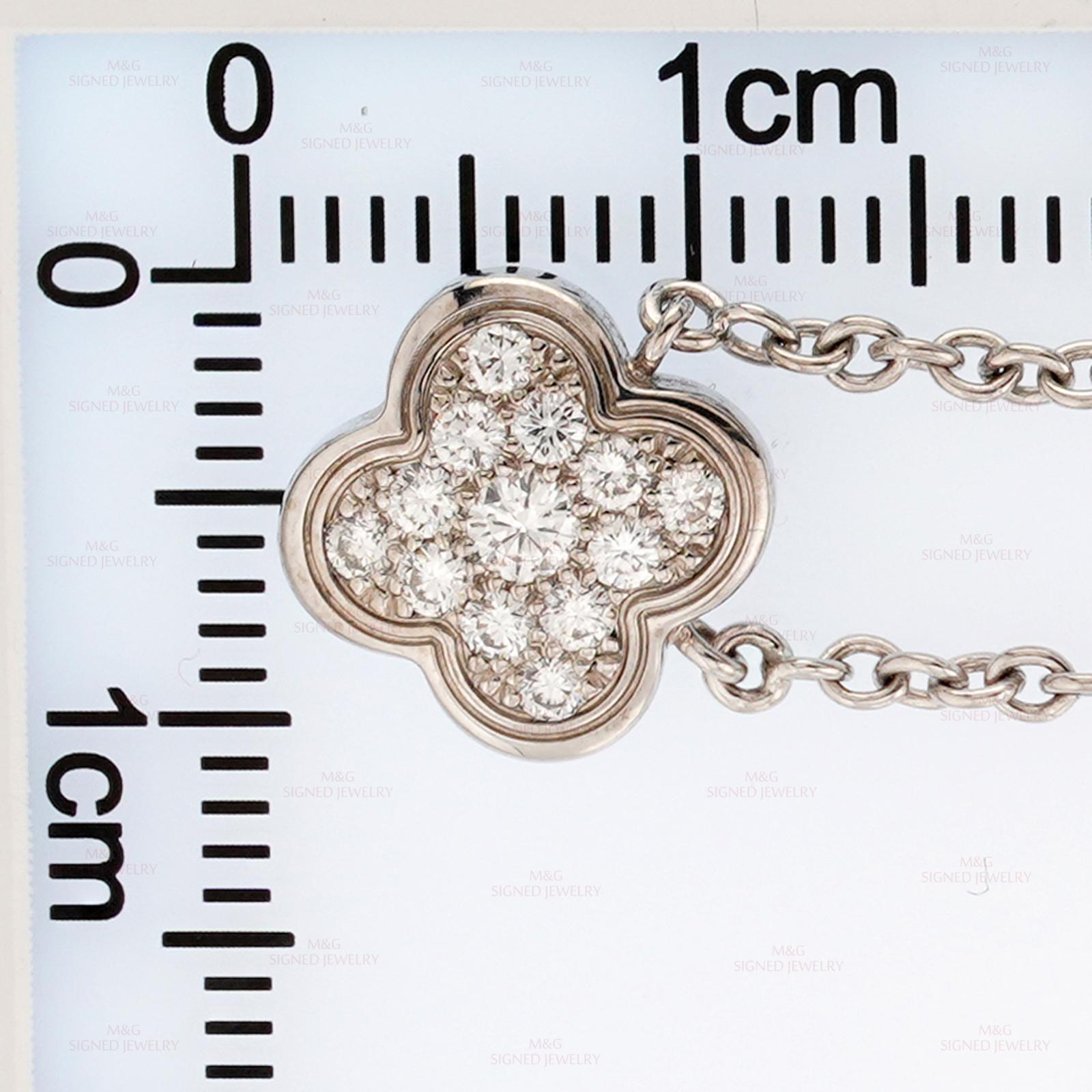 VAN CLEEF & ARPELS Pure Alhambra Diamond White Gold Small Pendant 1