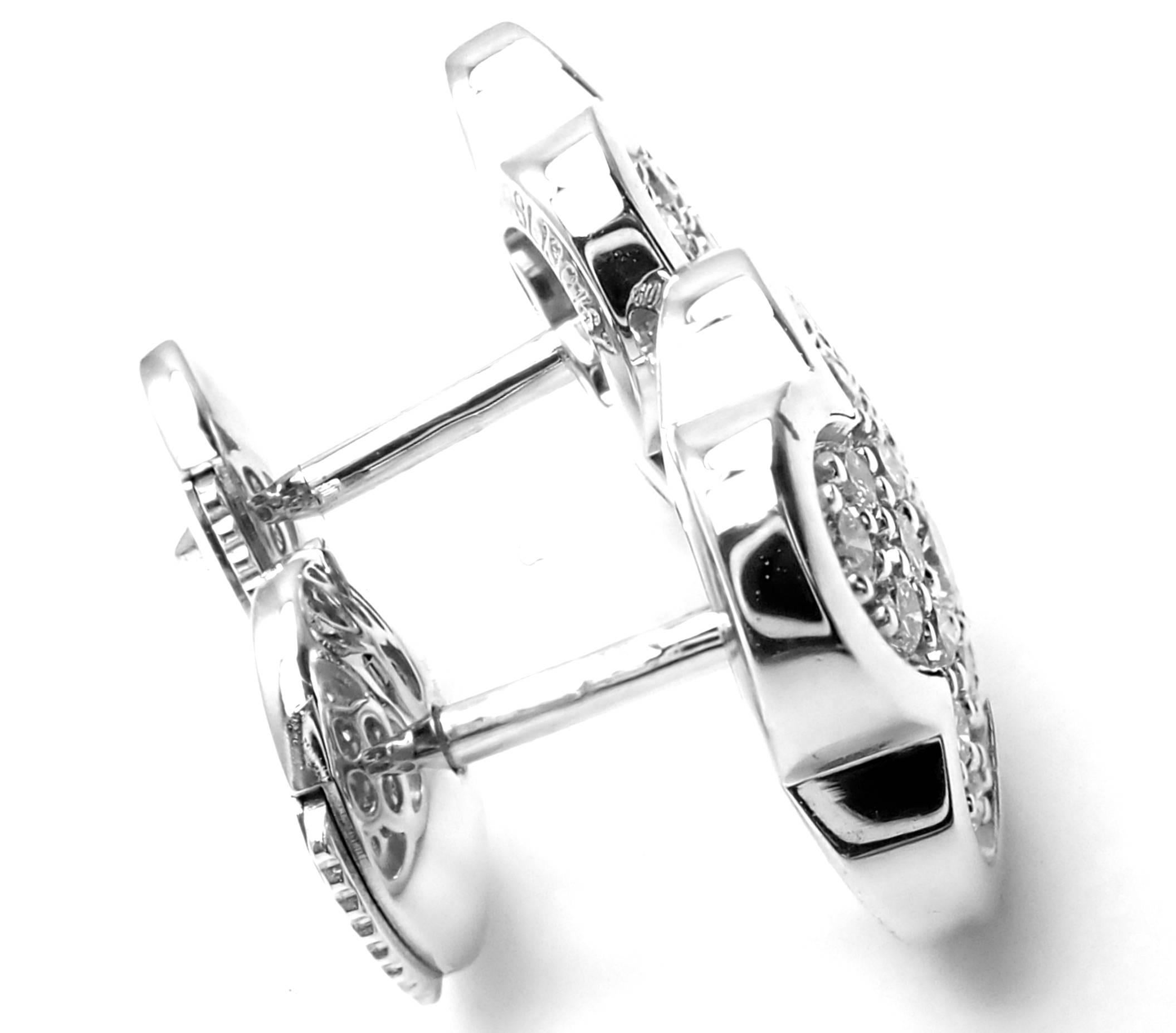 Van Cleef & Arpels Pure Alhambra Diamond White Gold Stud Earrings 3
