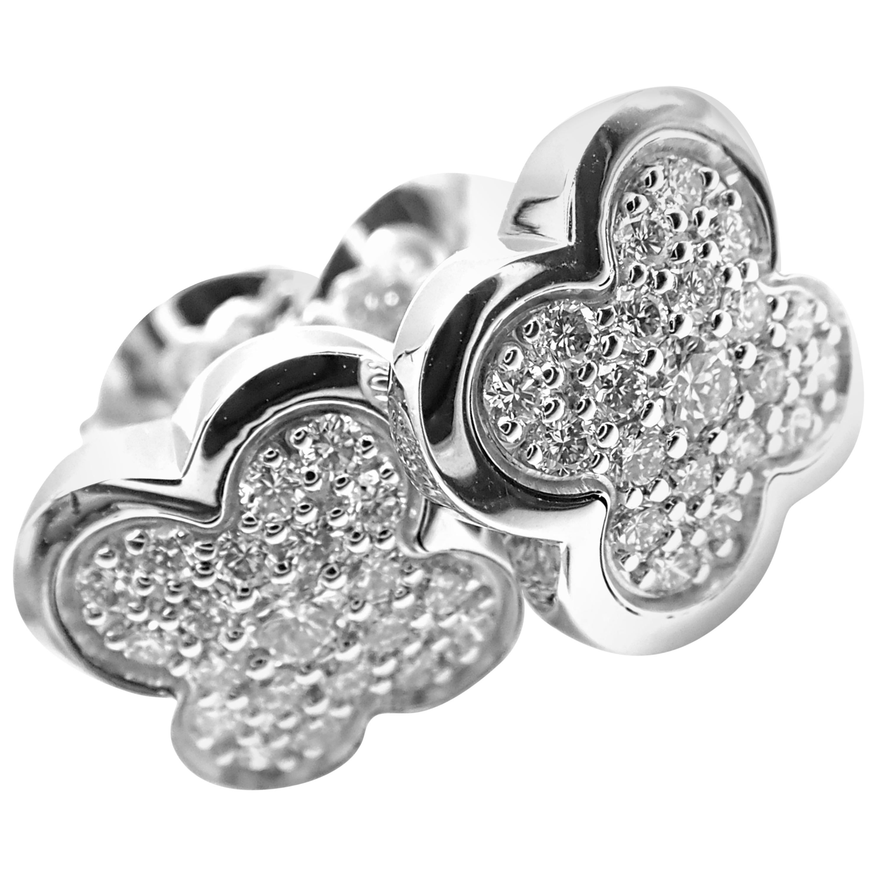 Van Cleef & Arpels Pure Alhambra Diamond White Gold Stud Earrings