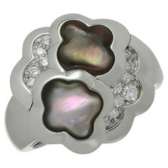 VAN CLEEF & ARPELS Pure Alhambra Grey Mother-of-Pearl Ring 