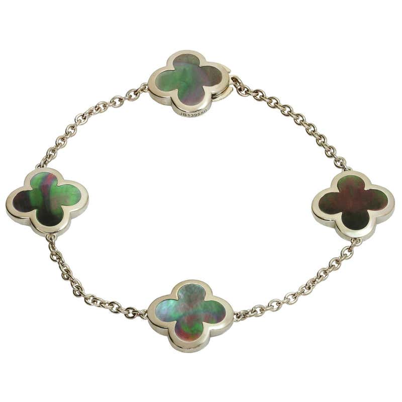 Van cleef alhambra mother of pearl bracelet Clearance