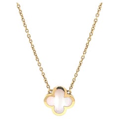 Van Cleef & Arpels Pure Alhambra Perlmutt Halskette aus 18 Karat Gold