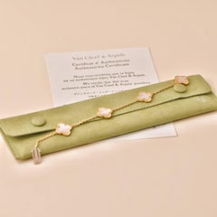 Van Cleef & Arpels Pulsera pura Alhambra de madreperla de oro amarillo de 18 quilates