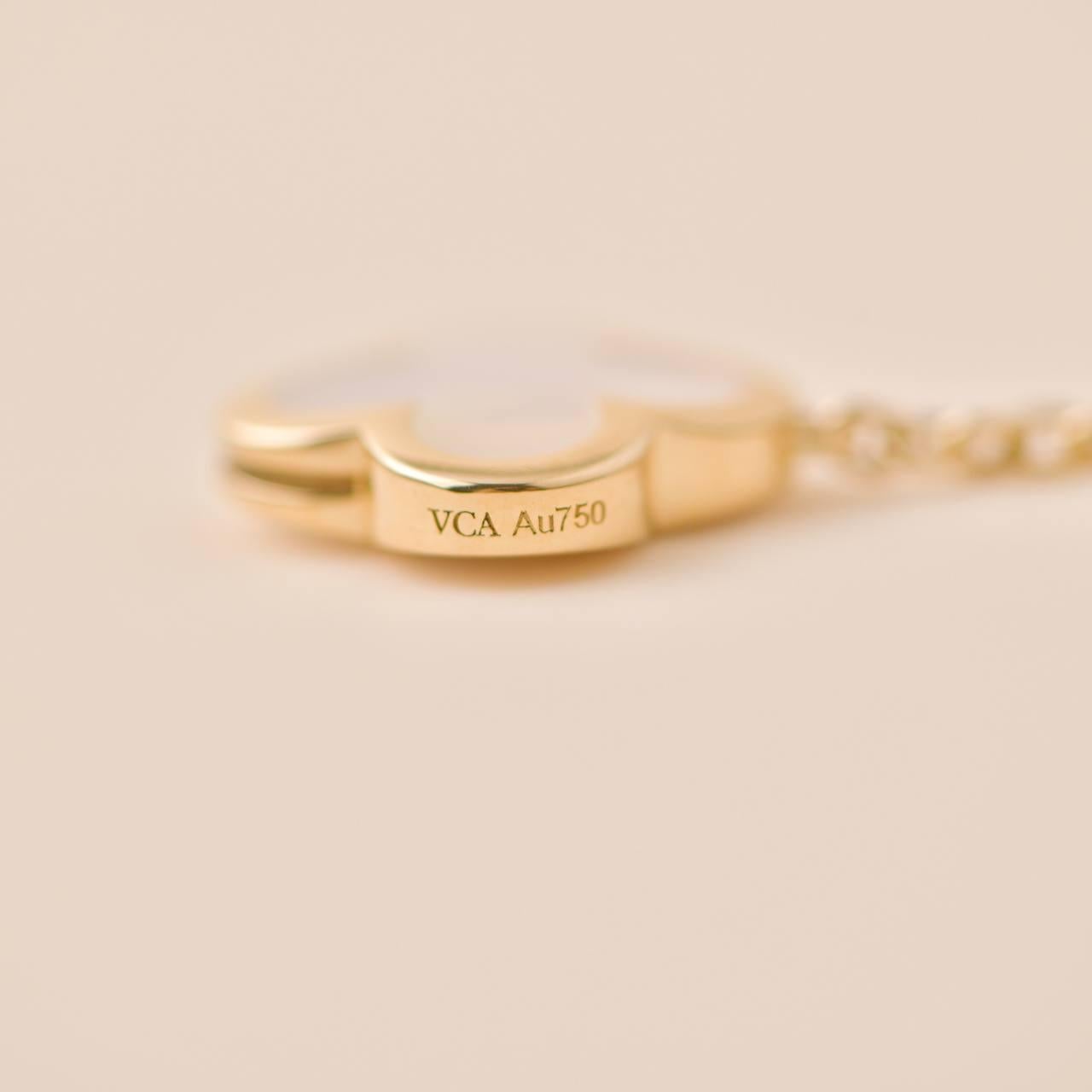Van Cleef & Arpels Pure Alhambra Mother of Pearl 18K Yellow Gold Bracelet 1