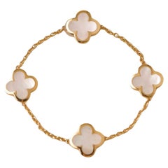Van Cleef & Arpels Pure Alhambra Mother of Pearl 18K Yellow Gold Bracelet