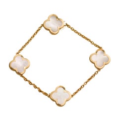Van Cleef & Arpels Pure Alhambra Mother of Pearl 18K Yellow Gold Bracelet