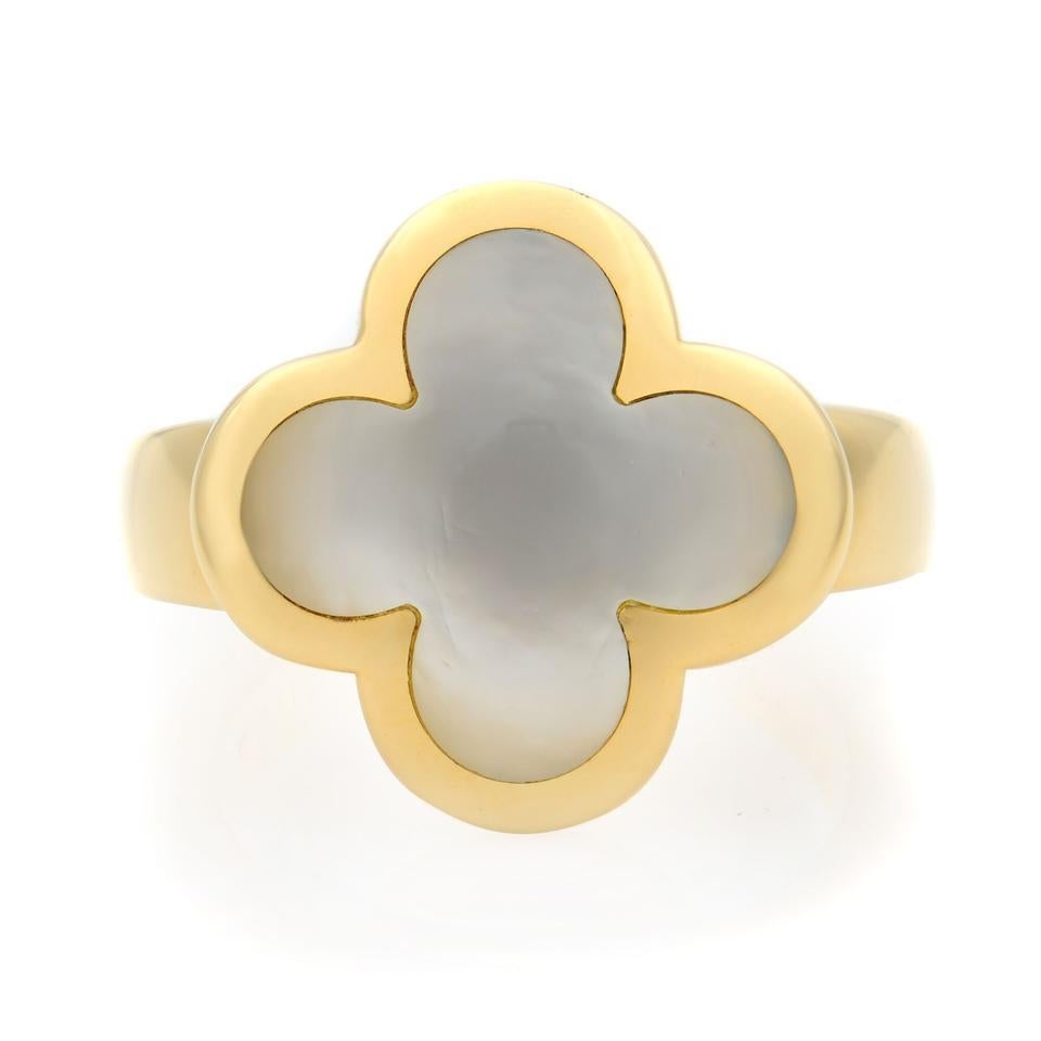 van cleef mother of pearl ring