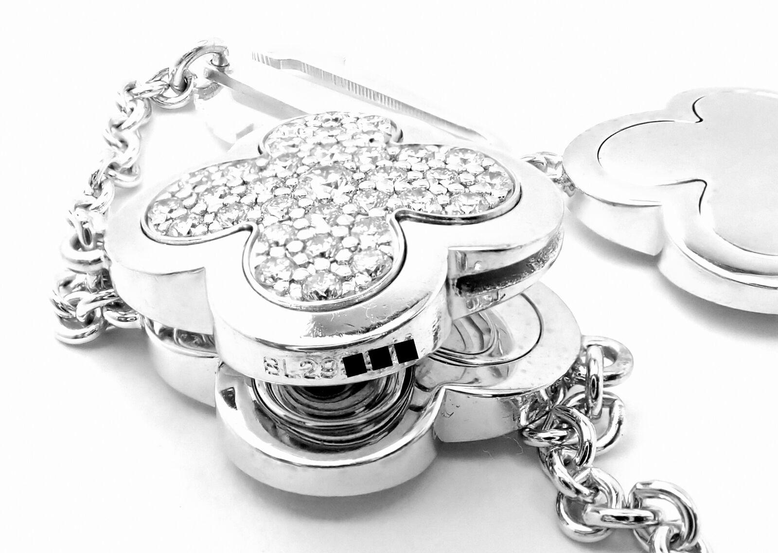 Van Cleef & Arpels Pure Alhambra Nine Motifs Diamond White Gold Necklace For Sale 2