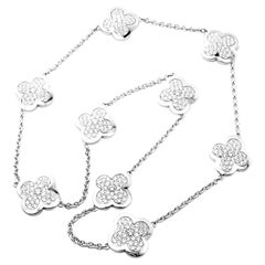 Van Cleef & Arpels Pure Alhambra Nine Motifs Diamond White Gold Necklace