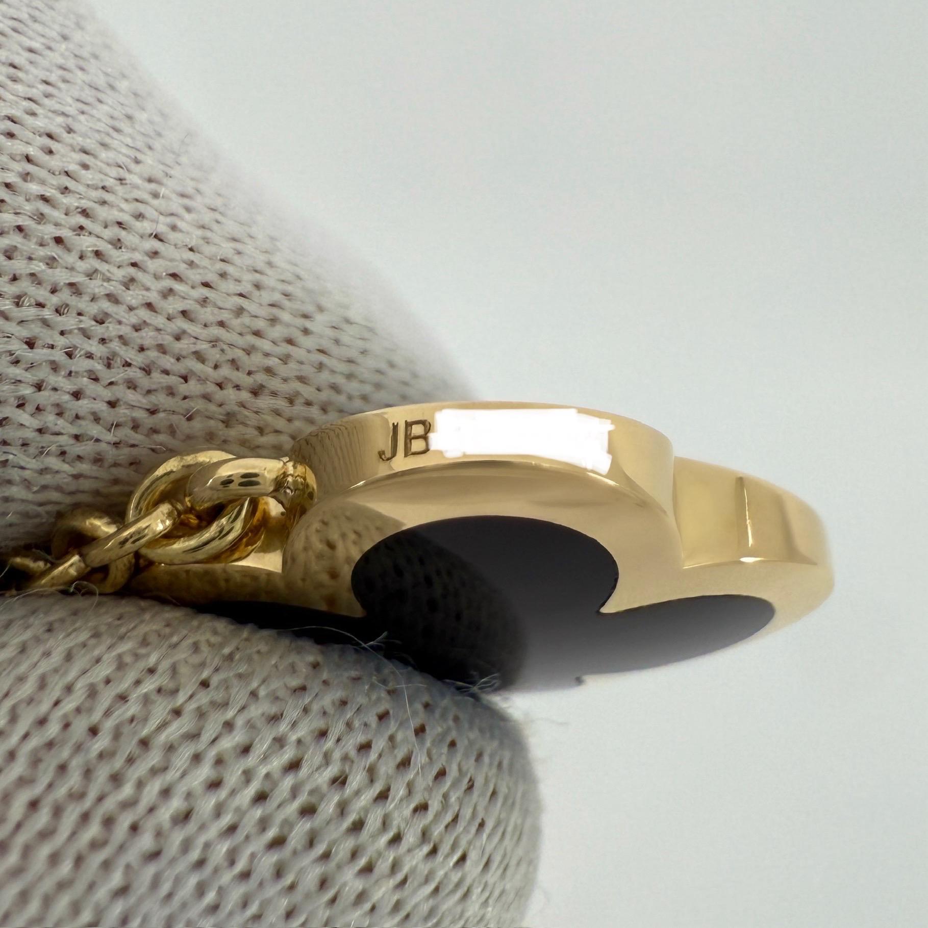Collana con ciondolo in oro giallo 18k Van Cleef & Arpels Pure Alhambra Onyx Flower in vendita 1