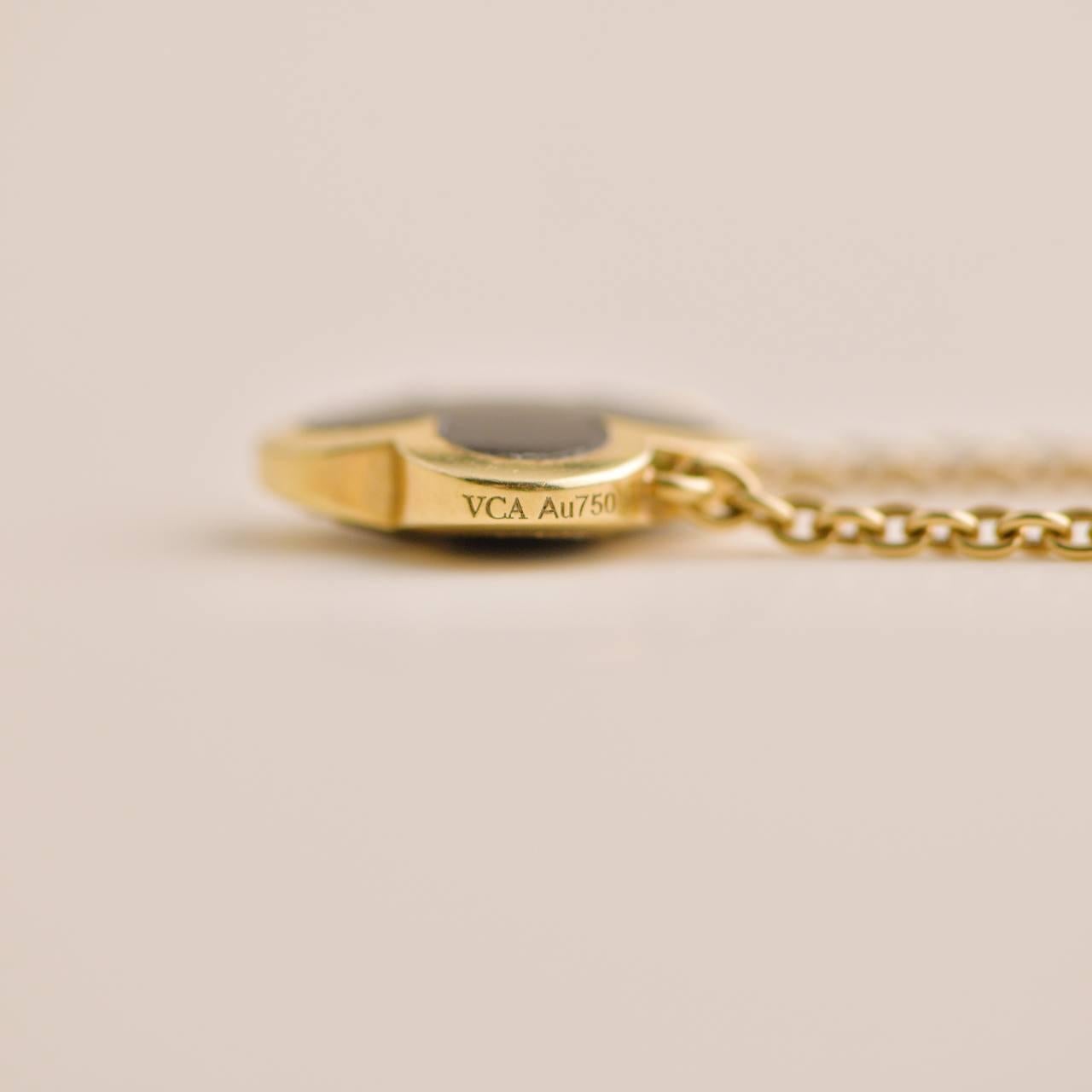 van cleef onyx necklace