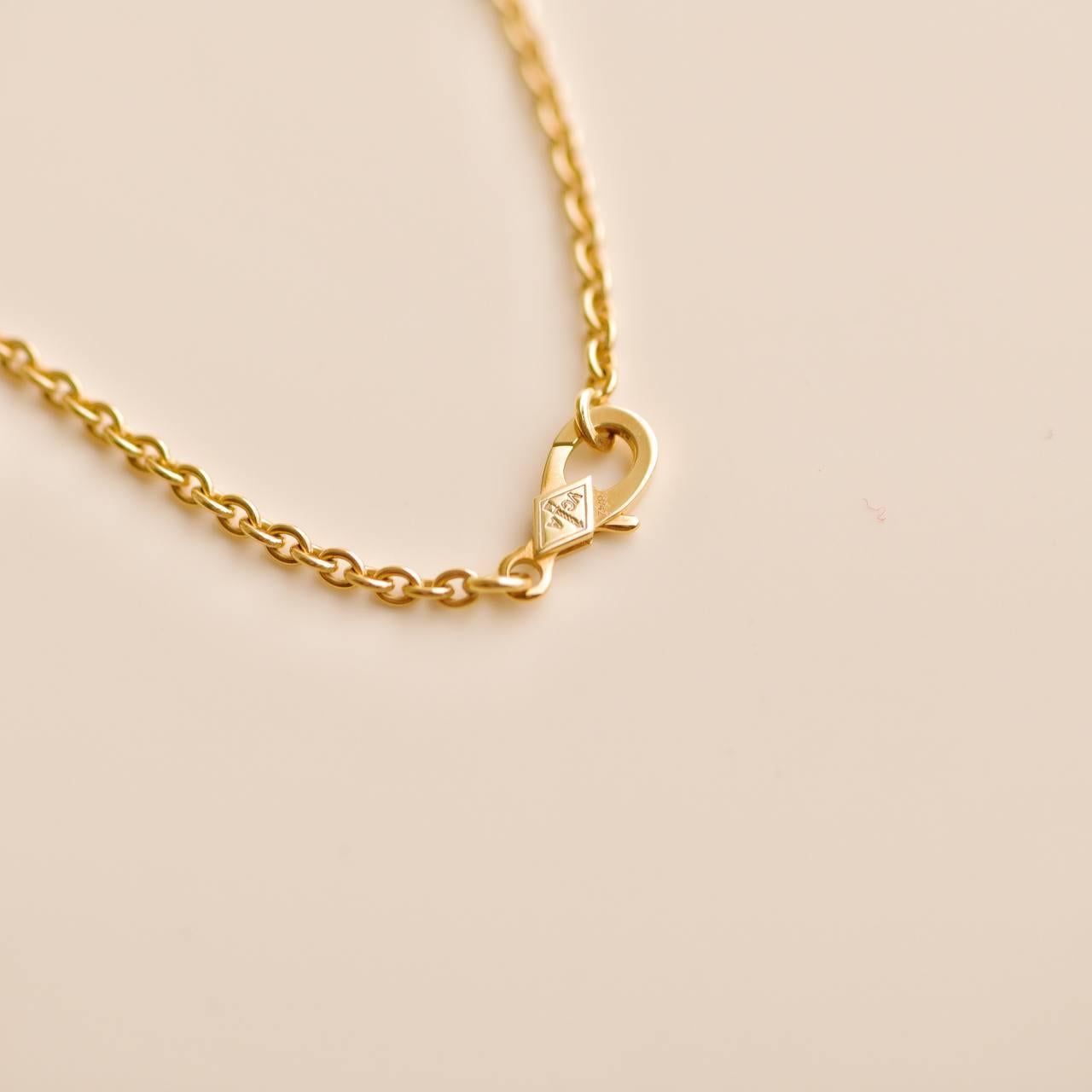 Van Cleef & Arpels Pure Alhambra Onyx Yellow Gold Pendant Necklace 1