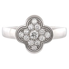 Van Cleef & Arpels Pure Alhambra Ring 18k White Gold and Diamonds