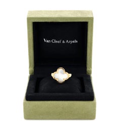 Van Cleef & Arpels Pure Alhambra Ring 18K Yellow Gold and Mother of Pearl