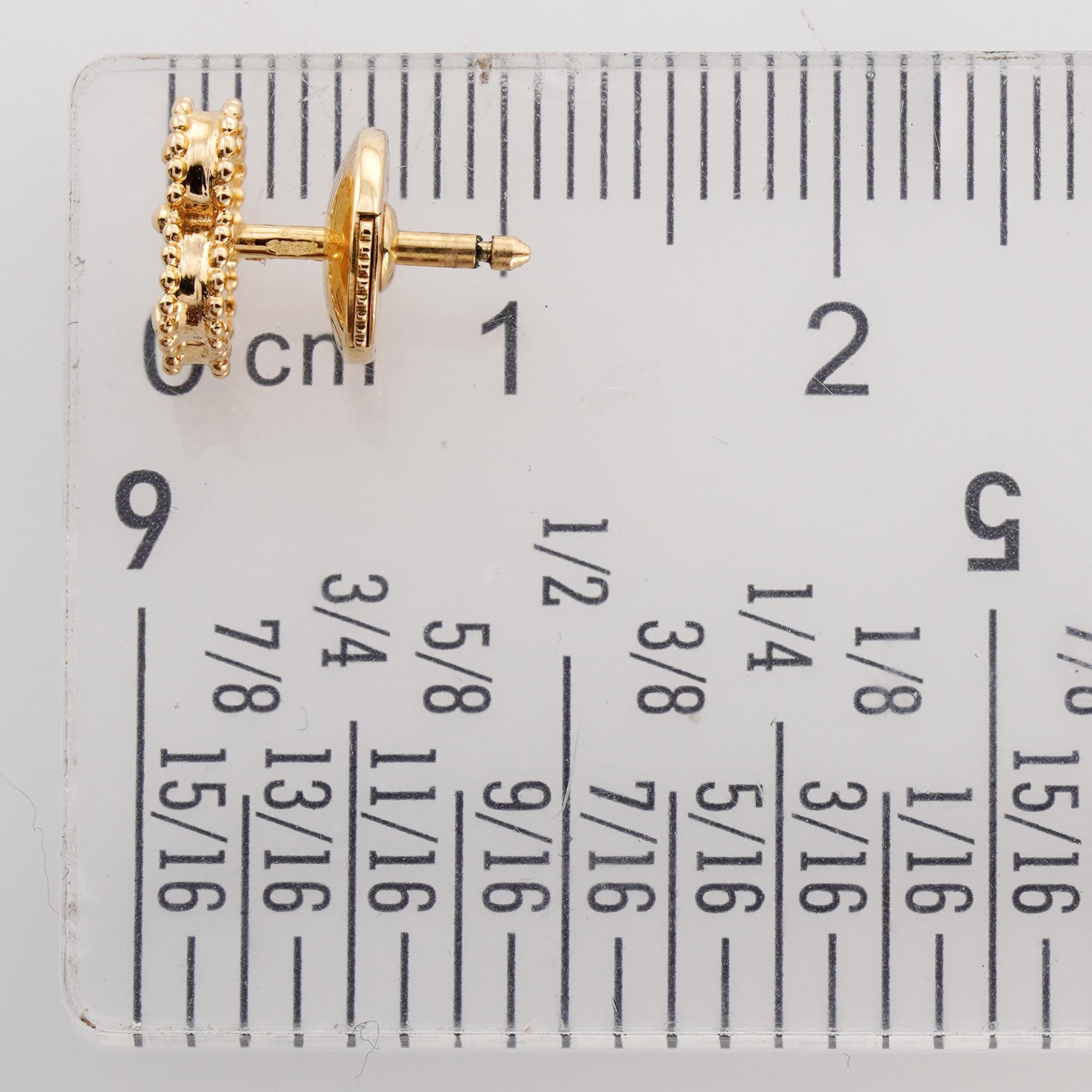 Pendientes de oro amarillo VAN CLEEF & ARPELS Pure Alhambra Turquesa en venta 1