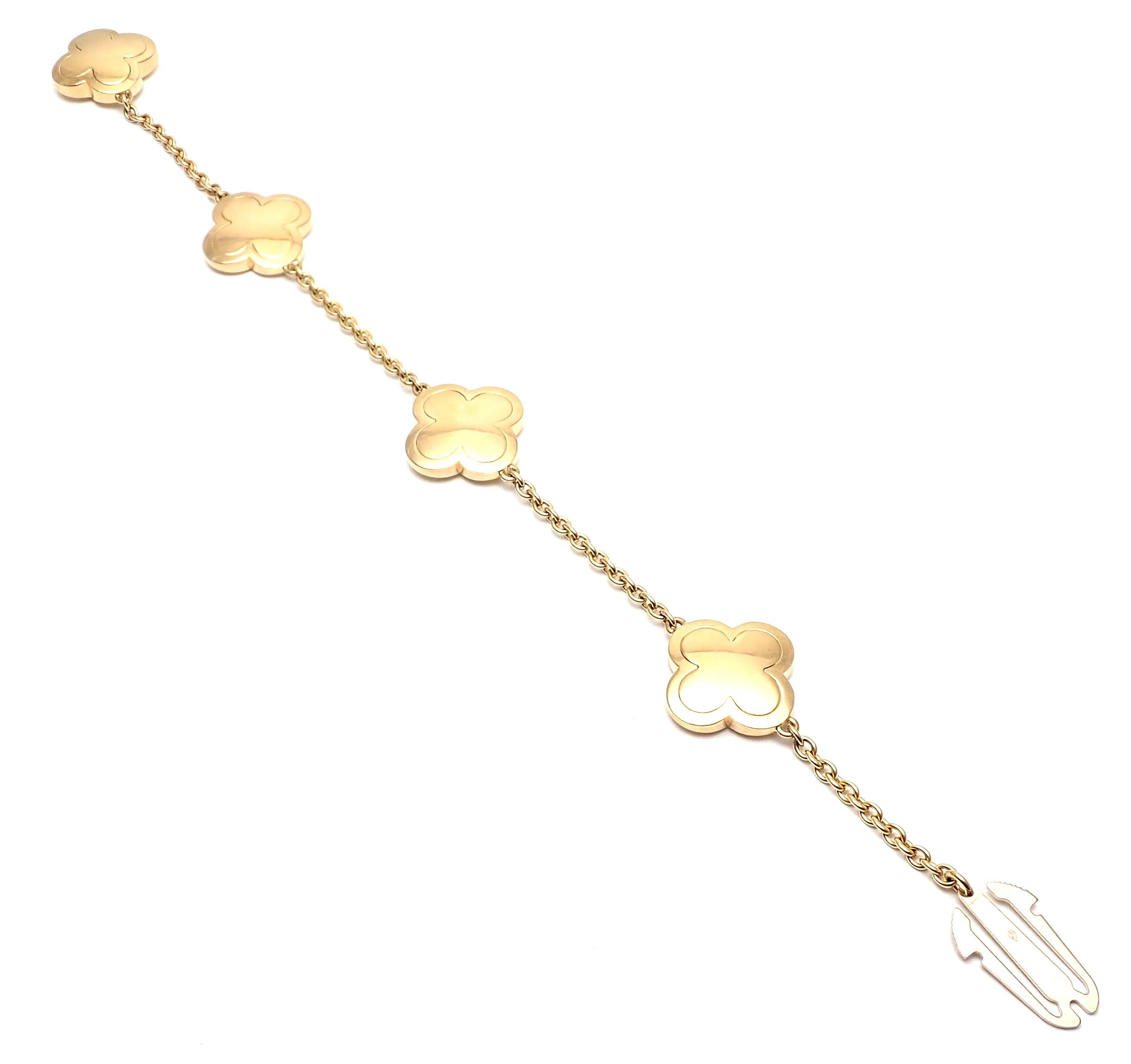 Van Cleef & Arpels Pure Alhambra Yellow Gold Bracelet In Excellent Condition In Holland, PA