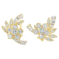 Van Cleef & Arpels “Radiant Blossom” Diamond Earrings France, Circa 1970