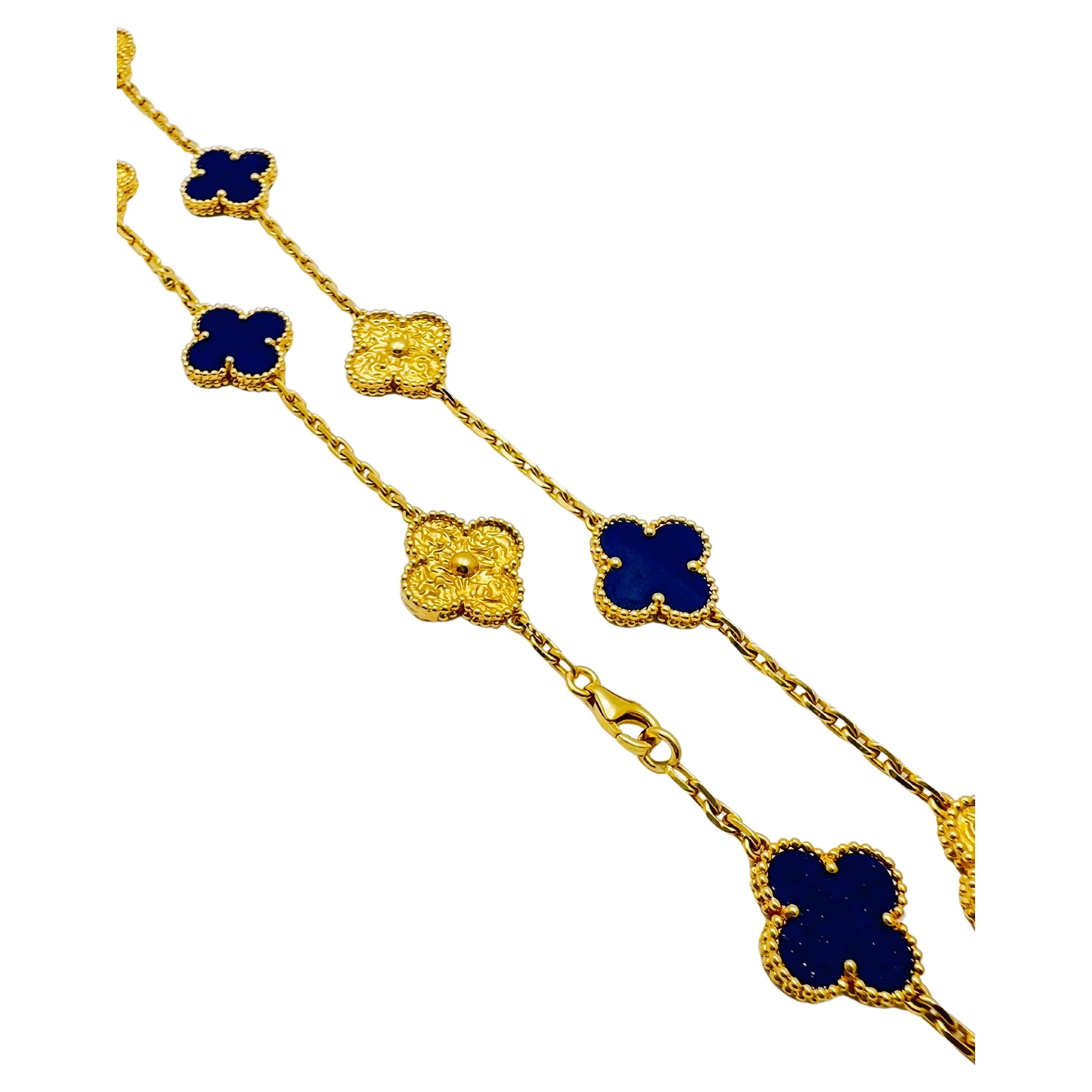van cleef dark blue necklace